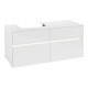 V&B Meuble sous lavabo Collaro 120x54,8x50 cm, WT l, LED 8,8 W, blanc brillant-1