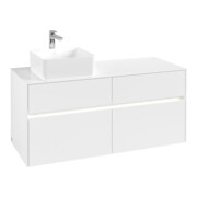 V&B Meuble sous lavabo Collaro 120x54,8x50 cm, WT l, LED 8,8 W, blanc mat-4