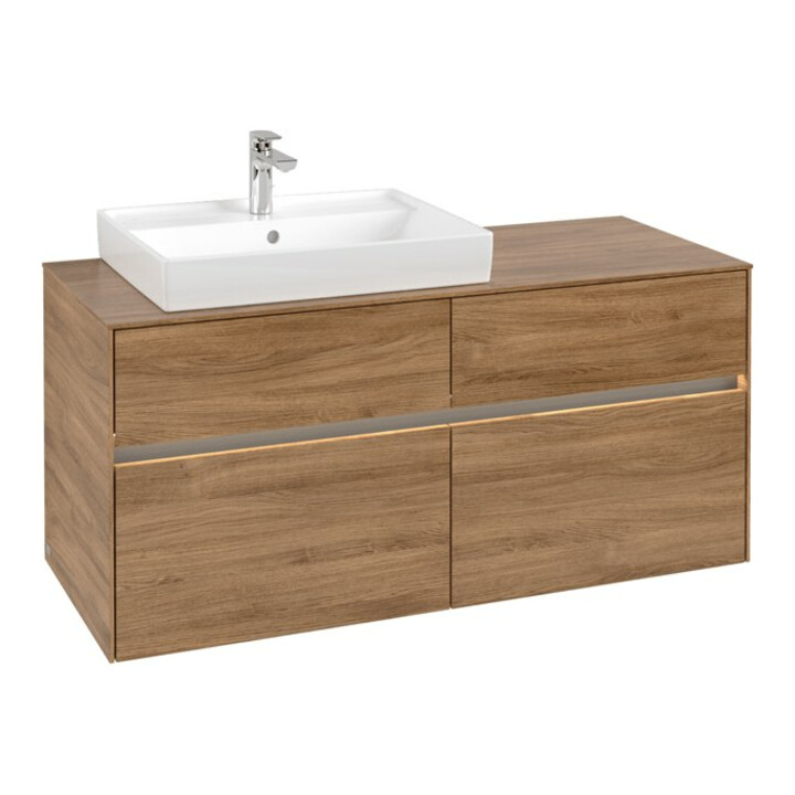 V&B Meuble sous lavabo Collaro 120x54,8x50 cm, WT l, LED 8,8 W, Kan Oa