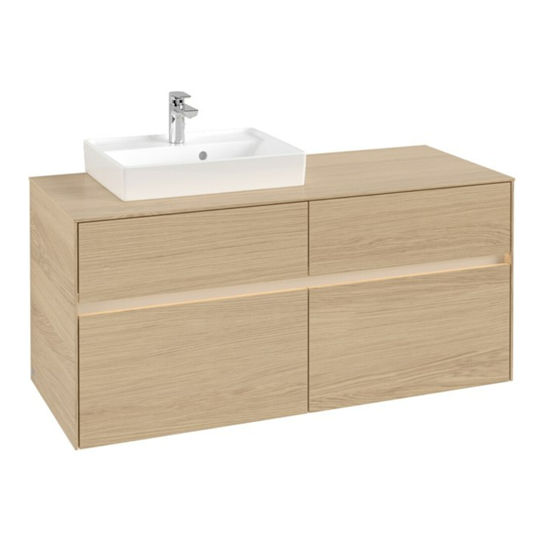 V&B Meuble sous lavabo Collaro 120x54,8x50 cm, WT l, LED 8,8 W, Nord Oa