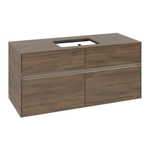 V&B Meuble sous lavabo Collaro 120x54,8x50 cm, WT mi, LED 8,8 W, Ar Oa