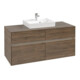 V&B Meuble sous lavabo Collaro 120x54,8x50 cm, WT mi, LED 8,8 W, Ar Oa-1