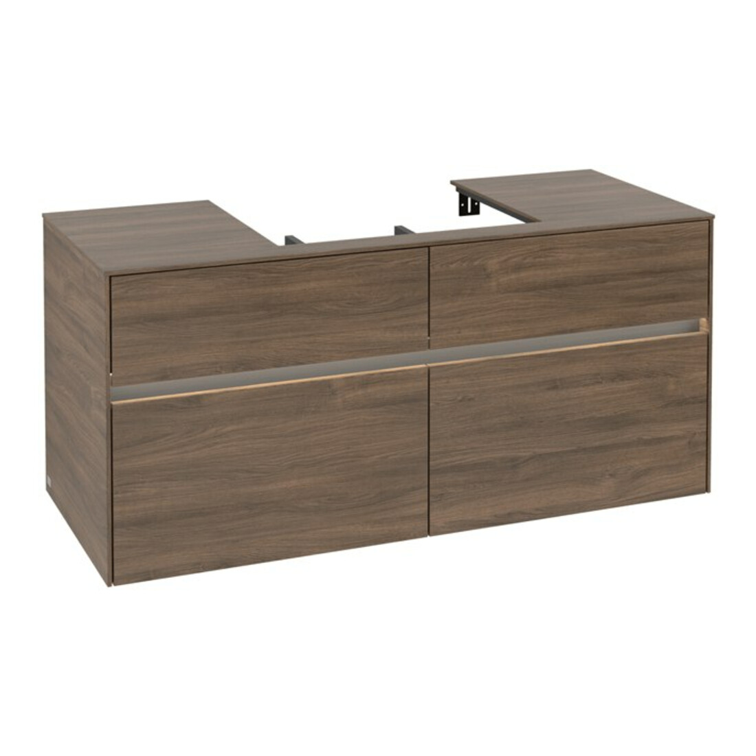 V&B Meuble sous lavabo Collaro 120x54,8x50 cm, WT mi, LED 8,8 W, Ar Oa