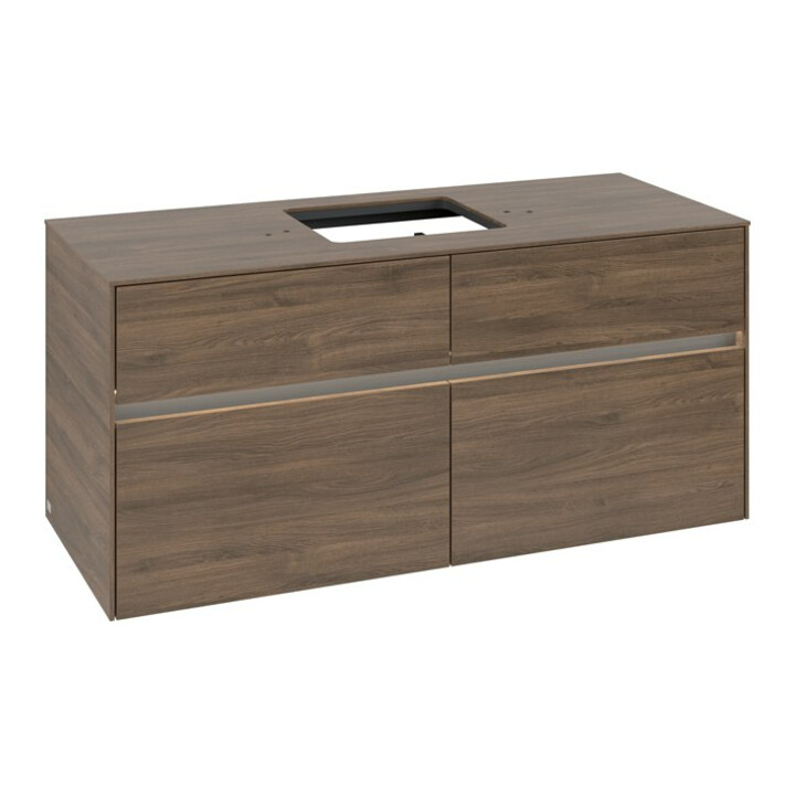 V&B Meuble sous-lavabo Collaro 120x54,8x50 cm, WT mi, LED 8,8 W, Ar Oa