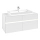 V&B Meuble sous lavabo Collaro 120x54,8x50 cm, WT mi, LED 8,8 W, blanc mat