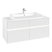 V&B Meuble sous lavabo Collaro 120x54,8x50 cm, WT mi, LED 8,8 W, blanc mat-3