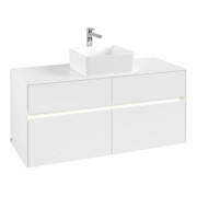 V&B Meuble sous lavabo Collaro 120x54,8x50 cm, WT mi, LED 8,8 W, blanc mat-3