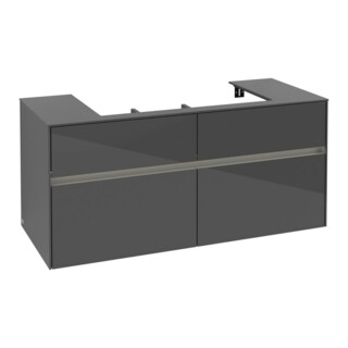 V&B Meuble sous lavabo Collaro 120x54,8x50 cm, WT mi, LED 8,8 W, glo Gr
