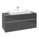 V&B Meuble sous lavabo Collaro 120x54,8x50 cm, WT mi, LED 8,8 W, glo Gr-4