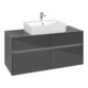 V&B Meuble sous lavabo Collaro 120x54,8x50 cm, WT mi, LED 8,8 W, glo Gr