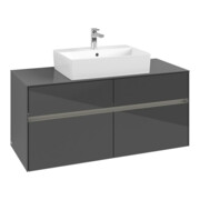 V&B Meuble sous lavabo Collaro 120x54,8x50 cm, WT mi, LED 8,8 W, glo Gr-3