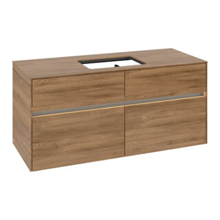 V&B Meuble sous lavabo Collaro 120x54,8x50 cm, WT mi, LED 8,8 W, Kan Oa