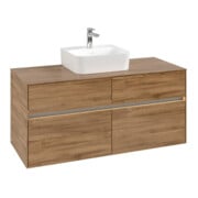 V&B Meuble sous-lavabo Collaro 120x54,8x50 cm, WT mi, LED 8,8 W, Kan Oa