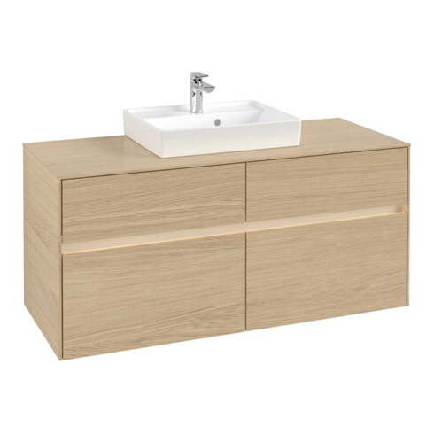 V&B Meuble sous lavabo Collaro 120x54,8x50 cm, WT mi, LED 8,8 W, Nord Oa