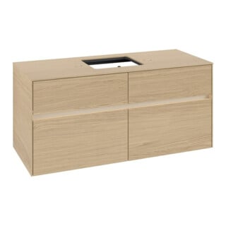 V&B Meuble sous lavabo Collaro 120x54,8x50 cm, WT mi, LED 8,8 W, Nord Oa