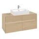 V&B Meuble sous lavabo Collaro 120x54,8x50 cm, WT mi, LED 8,8 W, Nord Oa-3