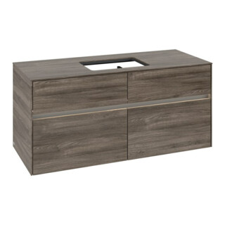 V&B Meuble sous lavabo Collaro 120x54,8x50 cm, WT mi, LED 8,8 W, st. Oa
