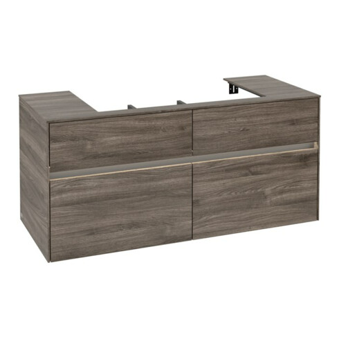 V&B Meuble sous lavabo Collaro 120x54,8x50 cm, WT mi, LED 8,8 W, st. Oa