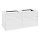 V&B Meuble sous-lavabo Collaro 120x54,8x50cm, 2 tiroirs, LED 8,8W, blanc brillant-1