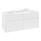 V&B Meuble sous lavabo Collaro 120x54,8x50cm, évier central, blanc mat-1