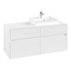V&B Meuble sous lavabo Collaro 120x54,8x50cm, lavabo à droite, blanc mat-1