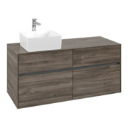 V&B Meuble sous lavabo Collaro 120x54,8x50cm, lavabo à gauche, chêne pierre