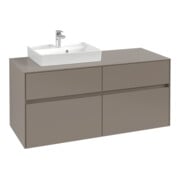 V&B Meuble sous lavabo Collaro 120x54,8x50cm, lavabo à gauche, vert doux-1
