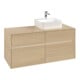 V&B Meuble sous-lavabo Collaro 120x54,8x50cm, lavabo droite, LED 8,8 W, Nord Oa-1