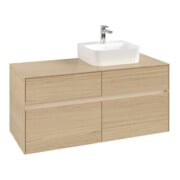 V&B Meuble sous-lavabo Collaro 120x54,8x50cm, lavabo droite, LED 8,8 W, Nord Oa