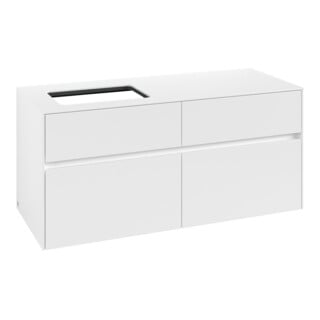 V&B Meuble sous-lavabo Collaro 120x54,8x50cm, lavabo gauche, blanc mat