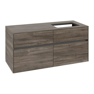 V&B Meuble sous-lavabo Collaro 120x54,8x50cm, lave-mains droit, chêne pierre