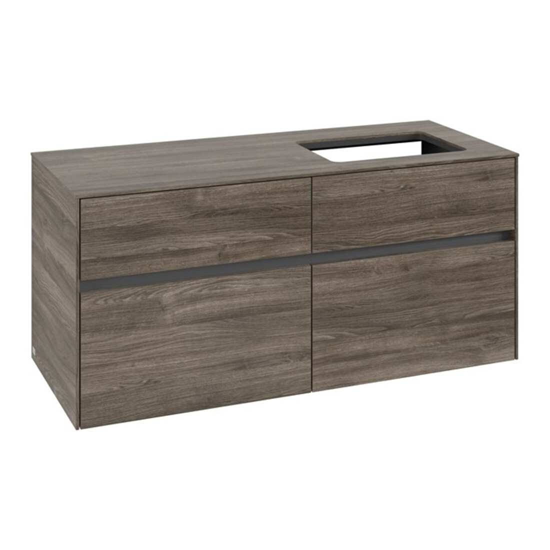 V&B Meuble sous-lavabo Collaro 120x54,8x50cm, lave-mains droit, chêne pierre