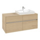 V&B Meuble sous lavabo Collaro 120x54,8x50cm, LV droite, chêne nordique-1
