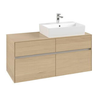 V&B Meuble sous lavabo Collaro 120x54,8x50cm, LV droite, chêne nordique