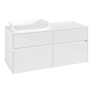 V&B Meuble sous lavabo Collaro 120x54,8x50cm, LV gauche, blanc brillant