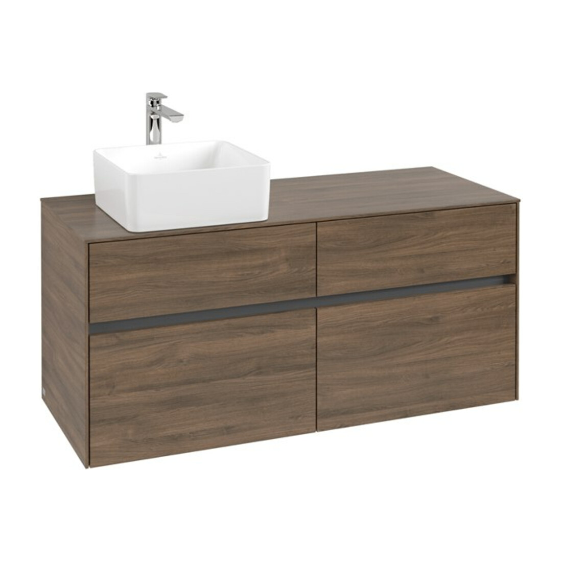 V&B Meuble sous-lavabo Collaro 120x54,8x50cm, LV gauche, Chêne Arizona