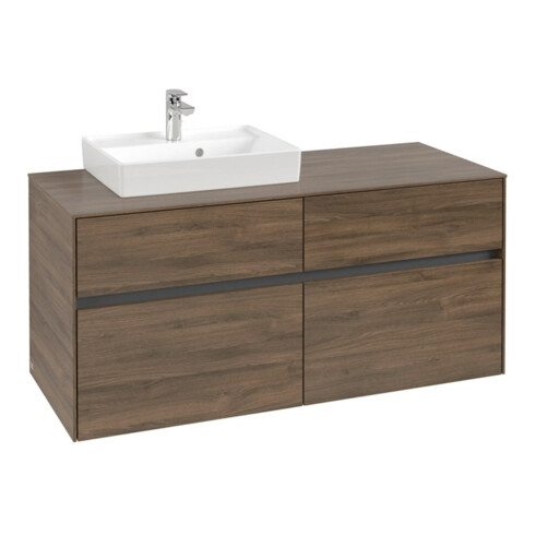 V&B Meuble sous lavabo Collaro 120x54,8x50cm, LV gauche, chêne Arizona