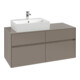 V&B Meuble sous lavabo Collaro 120x54,8x50cm, LV gauche, chêne noir-1
