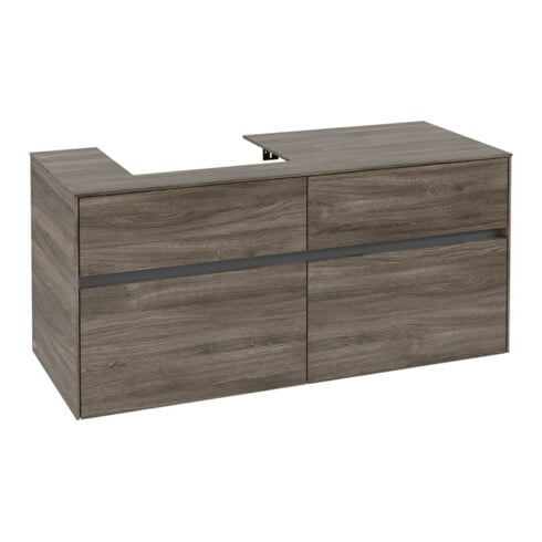 V&B Meuble sous lavabo Collaro 120x54,8x50cm, LV gauche, chêne pierre