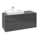 V&B Meuble sous-lavabo Collaro 120x54,8x50cm, LV gauche, gris brillant-1