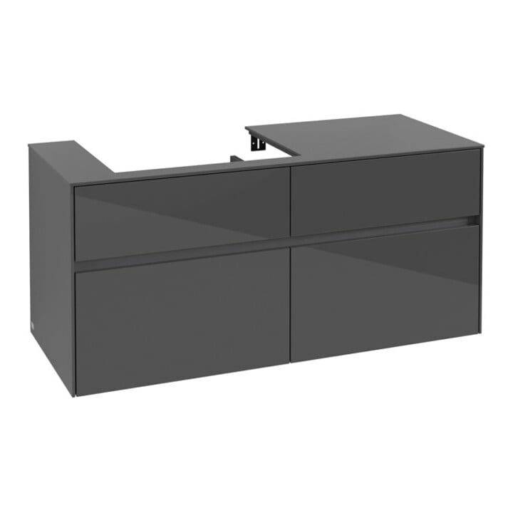 V&B Meuble sous-lavabo Collaro 120x54,8x50cm, LV gauche, gris brillant
