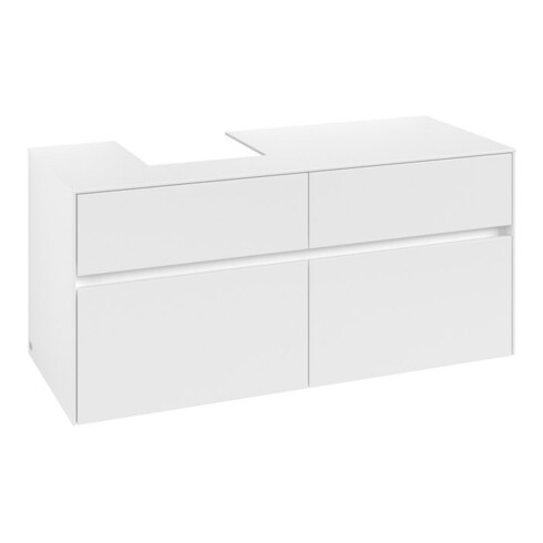 V&B Meuble sous-lavabo Collaro 120x54,8x50cm, vasque à gauche, blanc mat