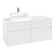 V&B Meuble sous-lavabo Collaro 120x54,8x50cm, vasque à gauche, blanc mat-4
