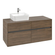 V&B Meuble sous lavabo Collaro 120x54,8x50cm, vasque à gauche, chêne Arizona