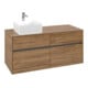 V&B Meuble sous lavabo Collaro 120x54,8x50cm, vasque à gauche, chêne Kansas-1