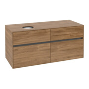 V&B Meuble sous lavabo Collaro 120x54,8x50cm, vasque à gauche, chêne Kansas-3