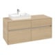 V&B Meuble sous-lavabo Collaro 120x54,8x50cm, vasque à gauche, chêne nordique-1