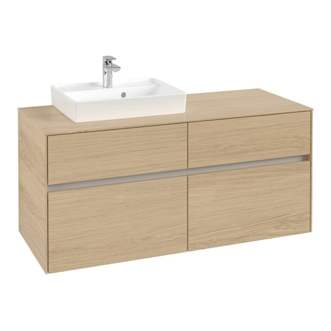 V&B Meuble sous-lavabo Collaro 120x54,8x50cm, vasque à gauche, chêne nordique