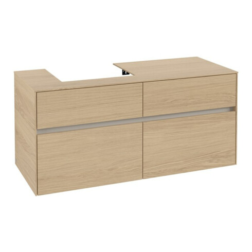 V&B Meuble sous-lavabo Collaro 120x54,8x50cm, vasque à gauche, chêne nordique