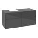 V&B Meuble sous lavabo Collaro 120x54,8x50cm, vasque à gauche, gris brillant-4